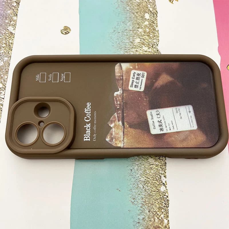 قاب گوشی iPhone 16 آیفون سولید طرح موکا کد 612