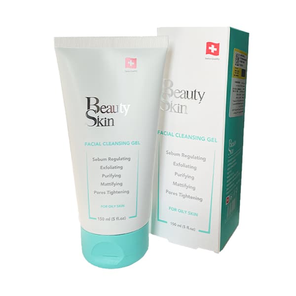 ژل شستشوی صورت پوست چرب بیوتی اسکین ۱۵۰ میلی لیتر | Beauty Skin Facial Cleansing Gel For Oily Skin 150ml