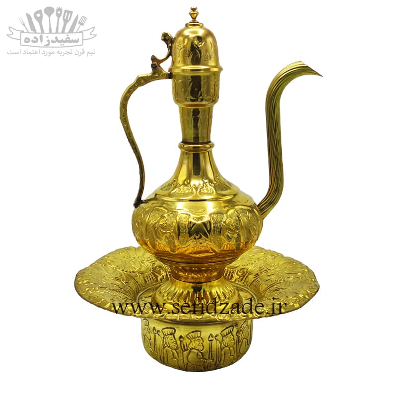 آفتابه لگن برنجی مدل هخامنشی
