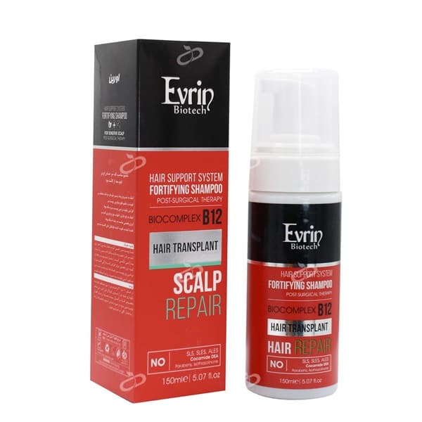 شامپو مناسب کف سر حساس (فوم بعد از کاشت مو) اورین ۱۵۰ میلی لیتر | Evrin Fortifying Shampoo For Sensitive Scalp 150ml