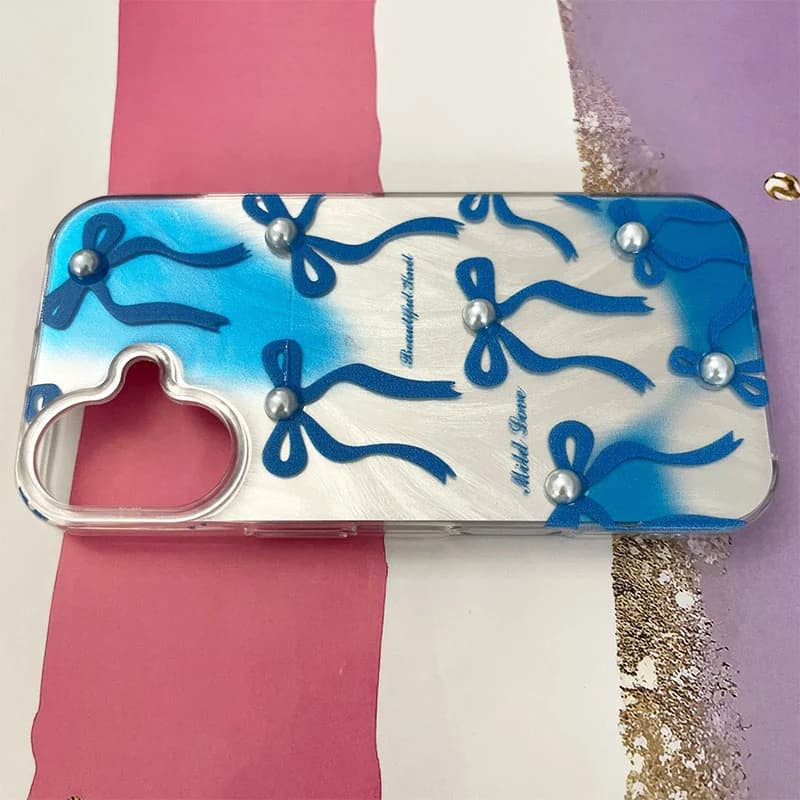 قاب گوشی iPhone 16 آیفون طرح پاپیون مرواریدی کد 909 — تصویر ۲