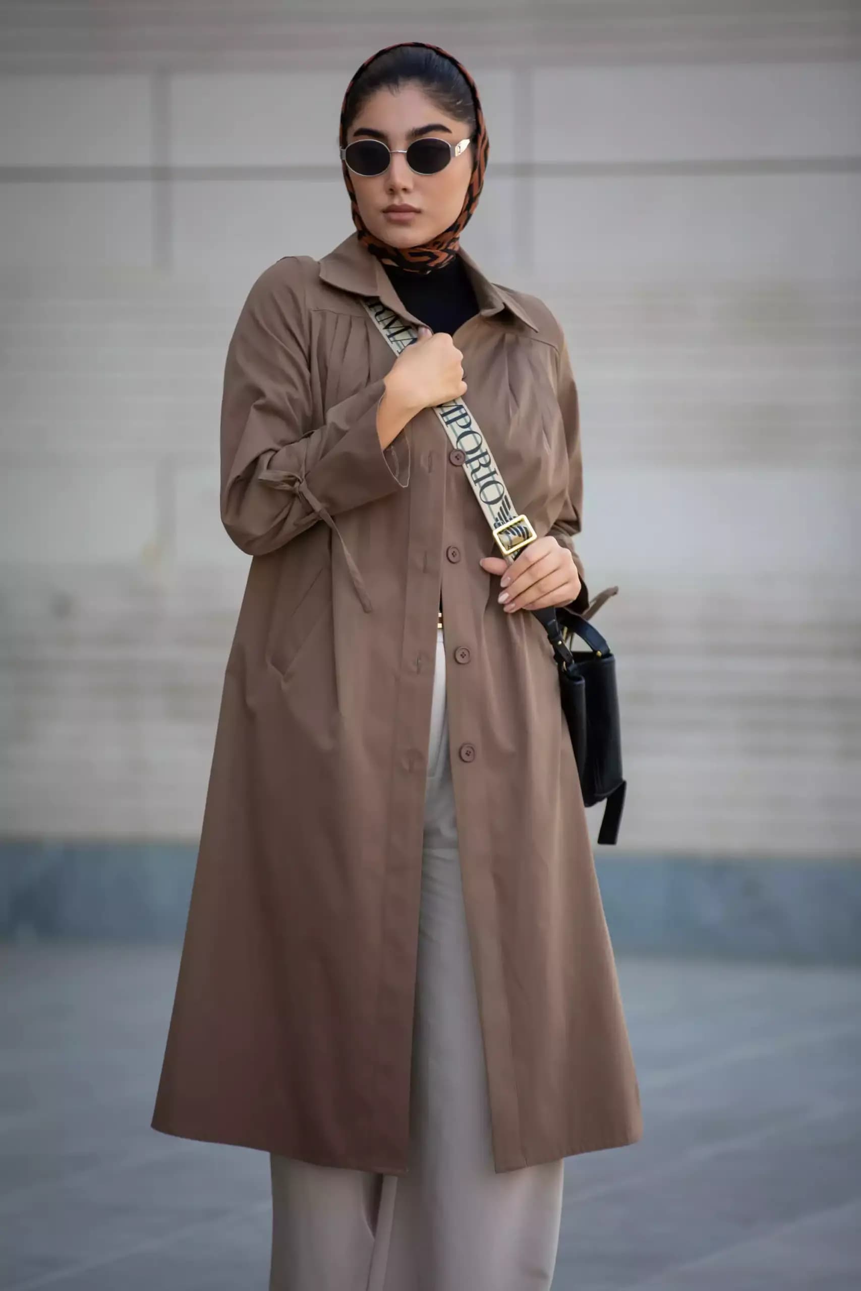 بارانی پارکا بلند سینه پیلی (استایل دانشجویی) — تصویر ۶