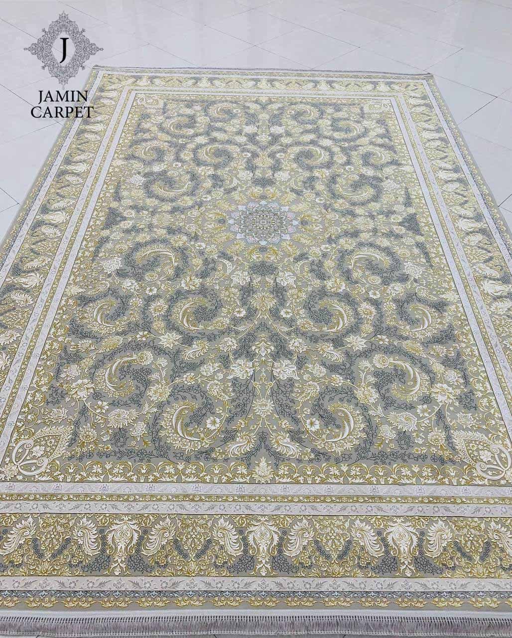 طرح گلوریا ترمه ای فرش 1200 شانه تراکم 3600 برجسته ده رنگ — تصویر ۲
