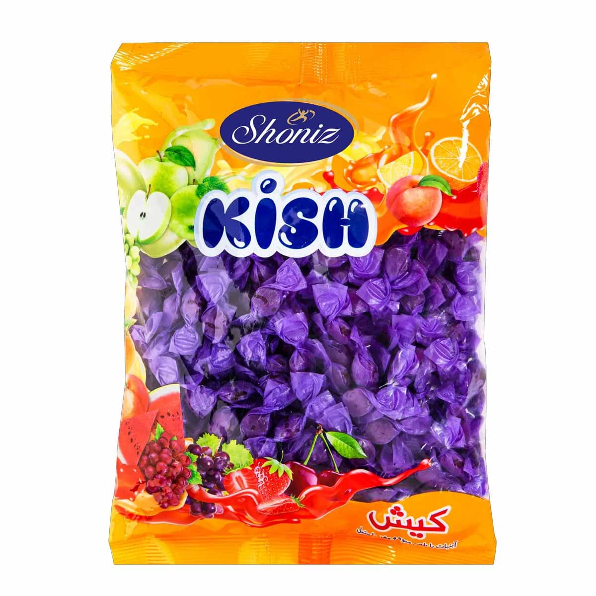 آبنبات با طعم میوه و مغز پودری رنگی شونیز 500 گرم ( رنگ مختلف ) — تصویر ۲