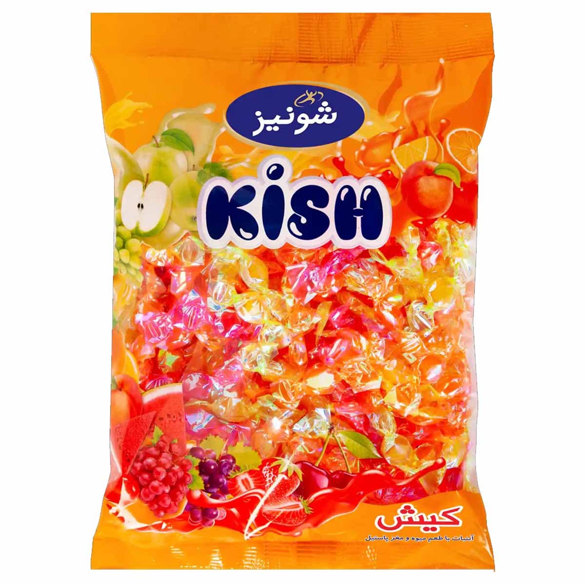 آبنبات با طعم میوه و مغز پودری رنگی ( کالر فول ) شونیز وزن 500 گرم