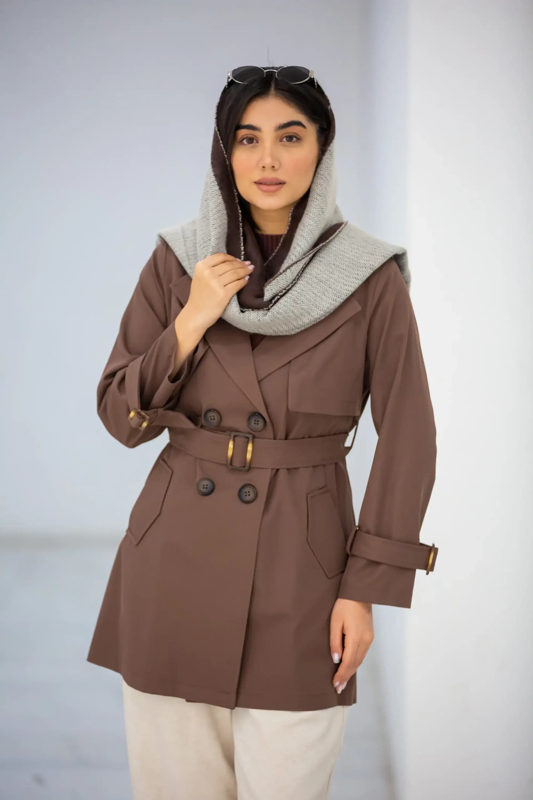 مانتو پارکا کجراه ژیله دار میدی — تصویر ۷