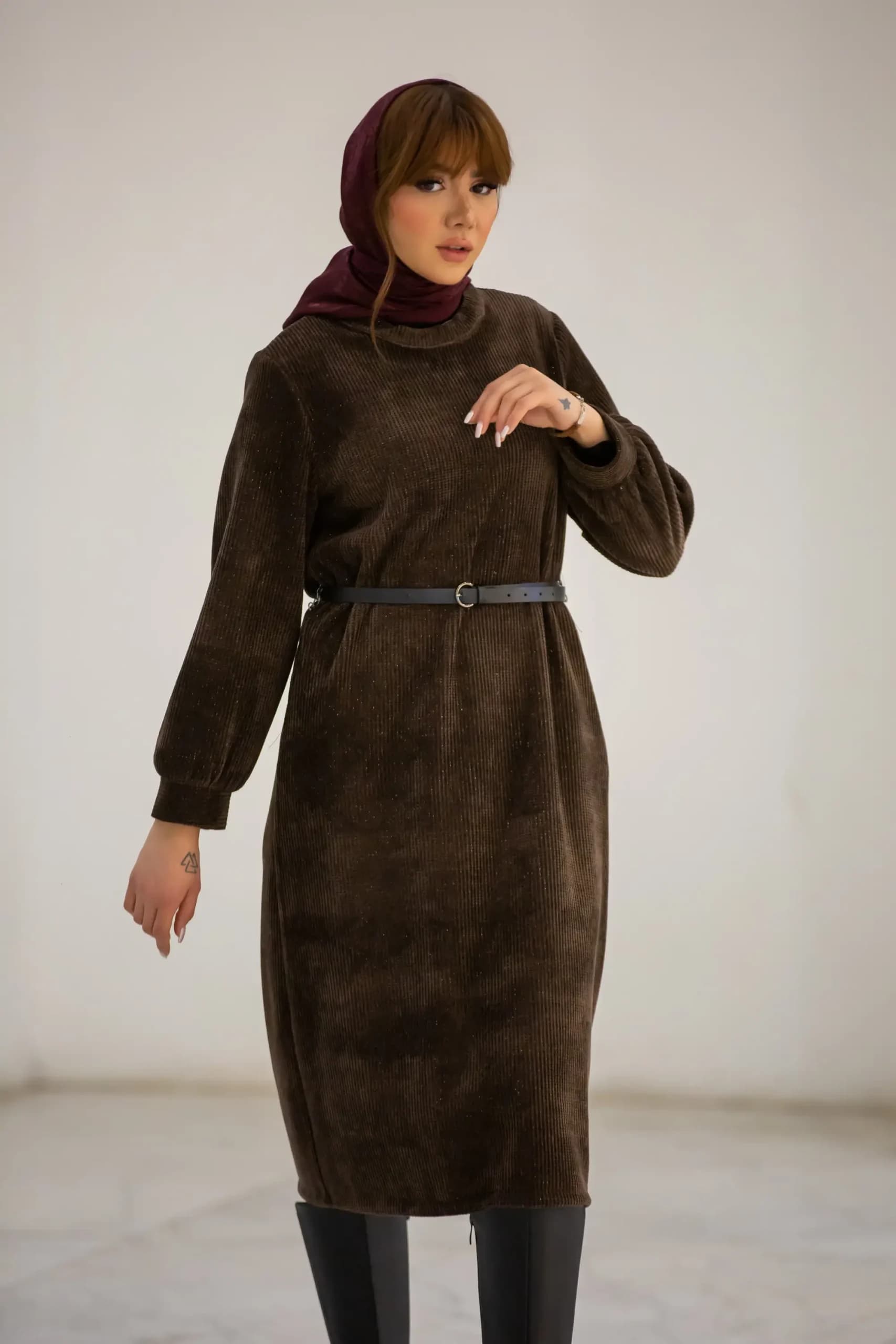 کفتان یقه گرد بیسکوئیتی — تصویر ۶