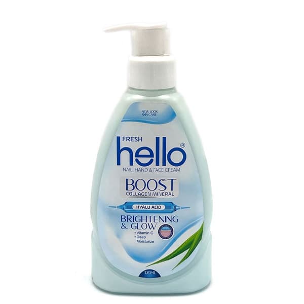 کرم پمپی آلوئه ورا هلو فرش حجم ۳۷۰ میلی لیتر | Hello Fresh Aloevera Cream 370 ml