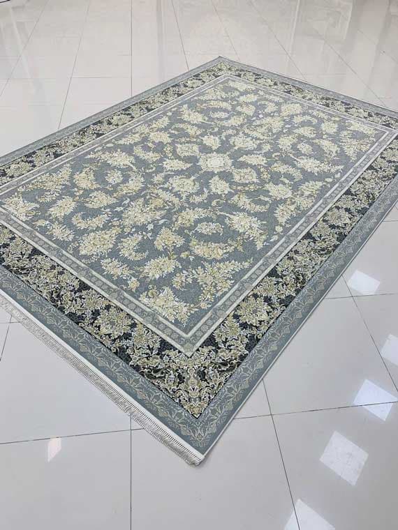 طرح زرافشان طوسی فرش 1500 شانه تراکم 4500 برجسته