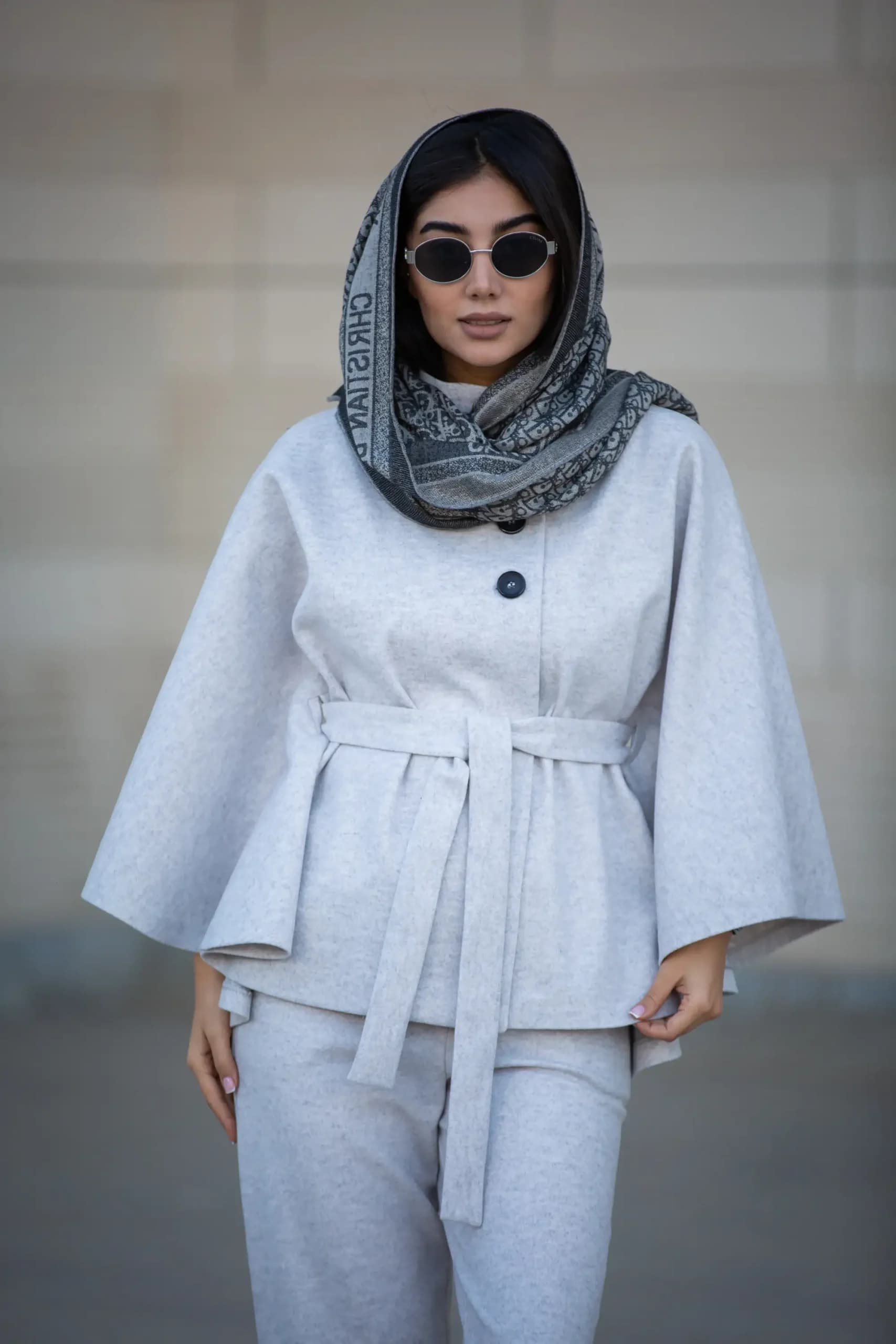 پالتو فوتر پانچ یقه ایستاده — تصویر ۶