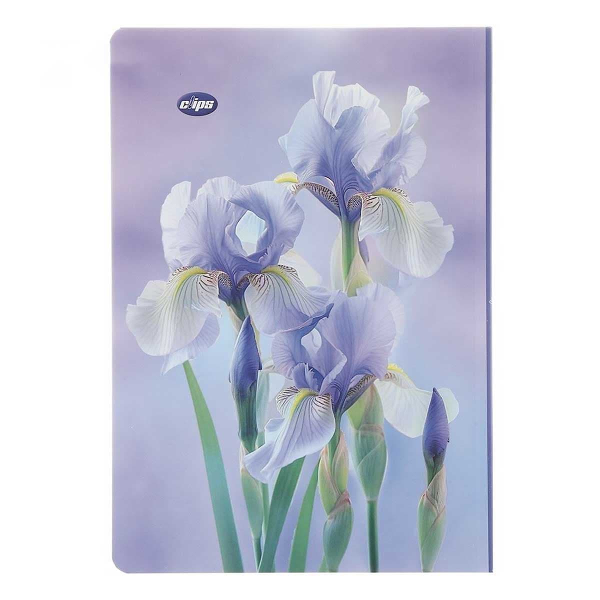 دفتر 80 برگ کلیپس طرح Lily Flower کد 0391