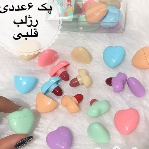 پک رژلب قلبی (6 عددی) — تصویر ۳