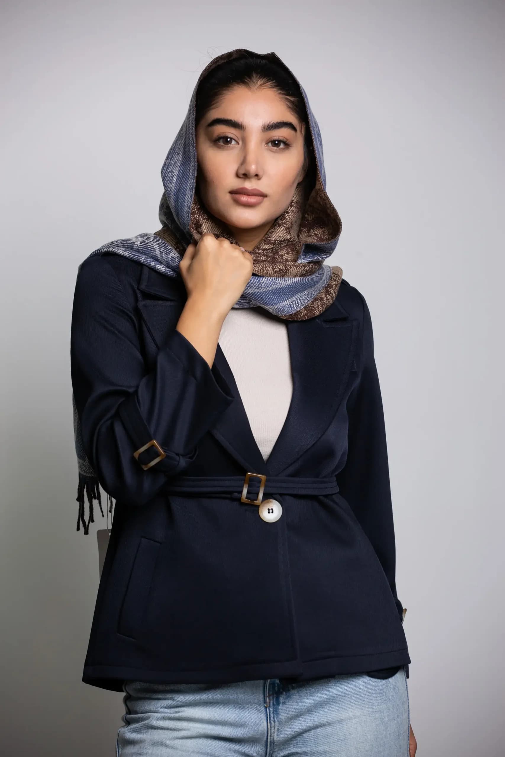 بارانی کت زنانه کاندید کمربند دار — تصویر ۵