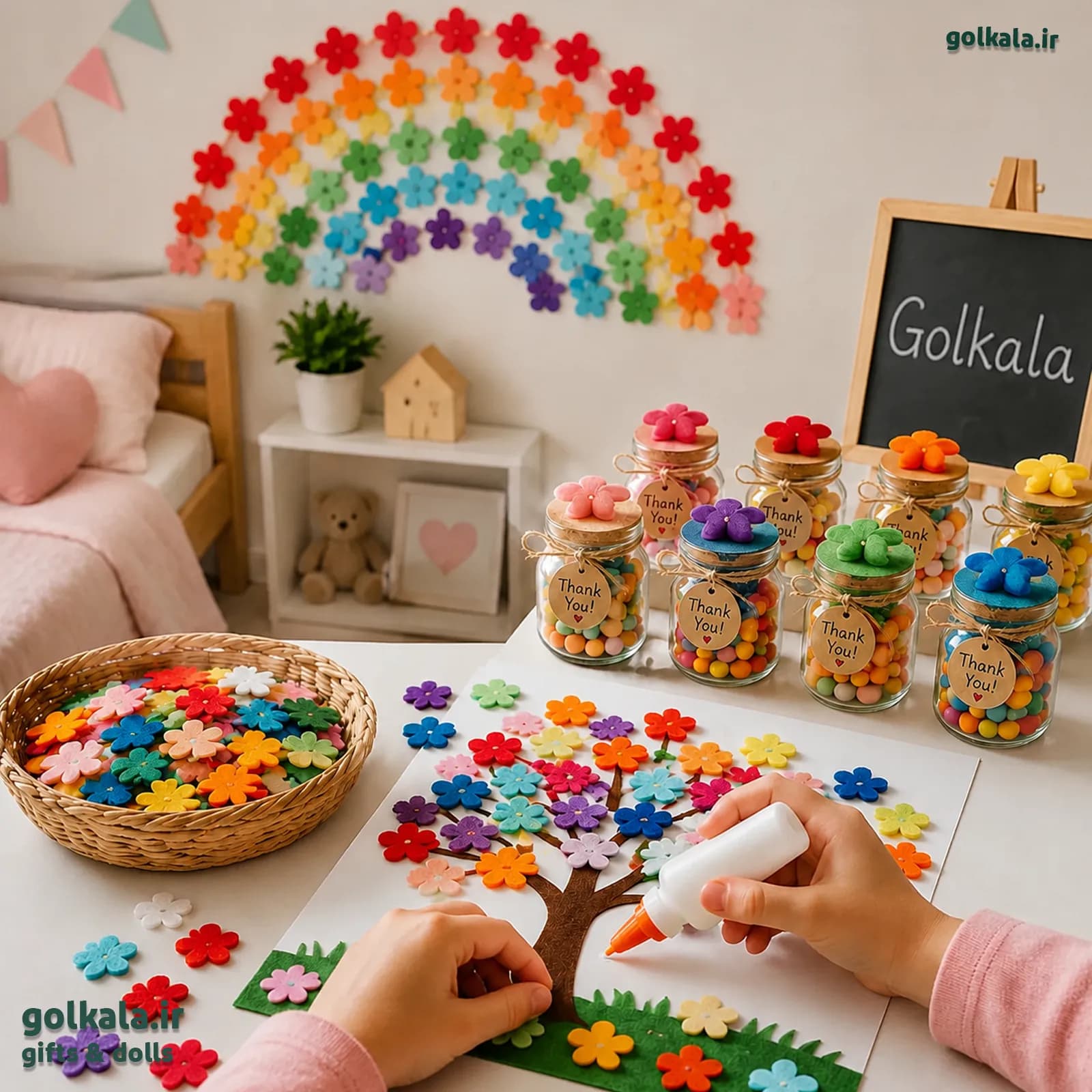 گل نمدی ریز تپلی (شکوفه ۵ پر گرد ۱.۵ سانتی‌) — تصویر ۵