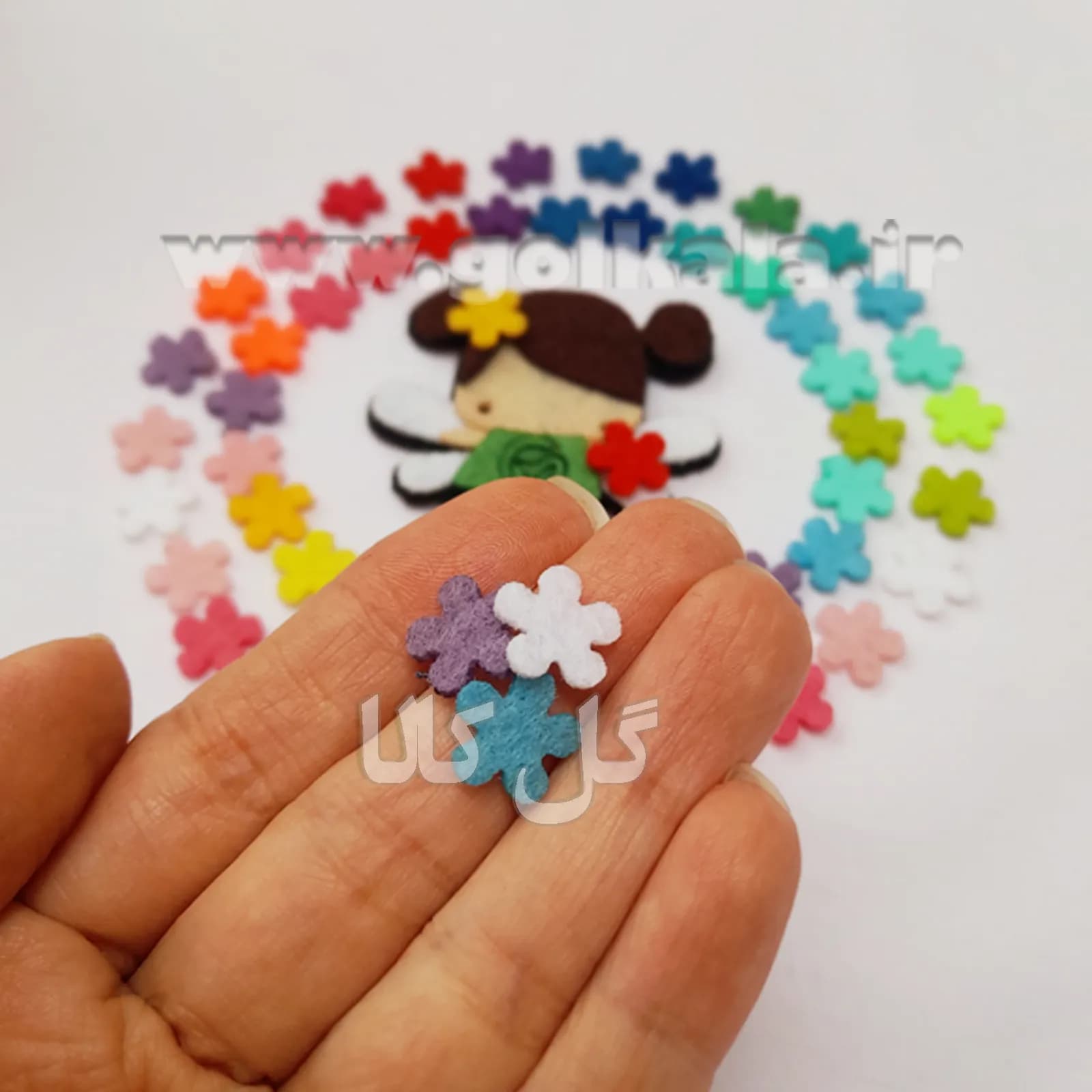 گل نمدی ریز تپلی (شکوفه ۵ پر گرد ۱.۵ سانتی‌)