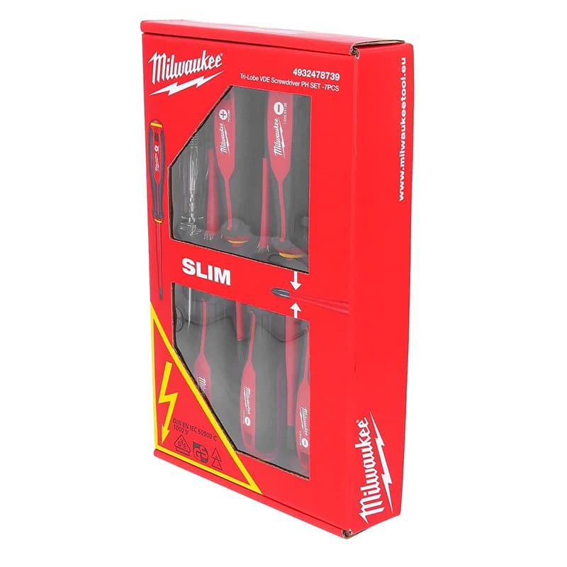 ست پیچ گوشتی عایق برق 7 عددی میلواکی مدل 4932478739 — تصویر ۲