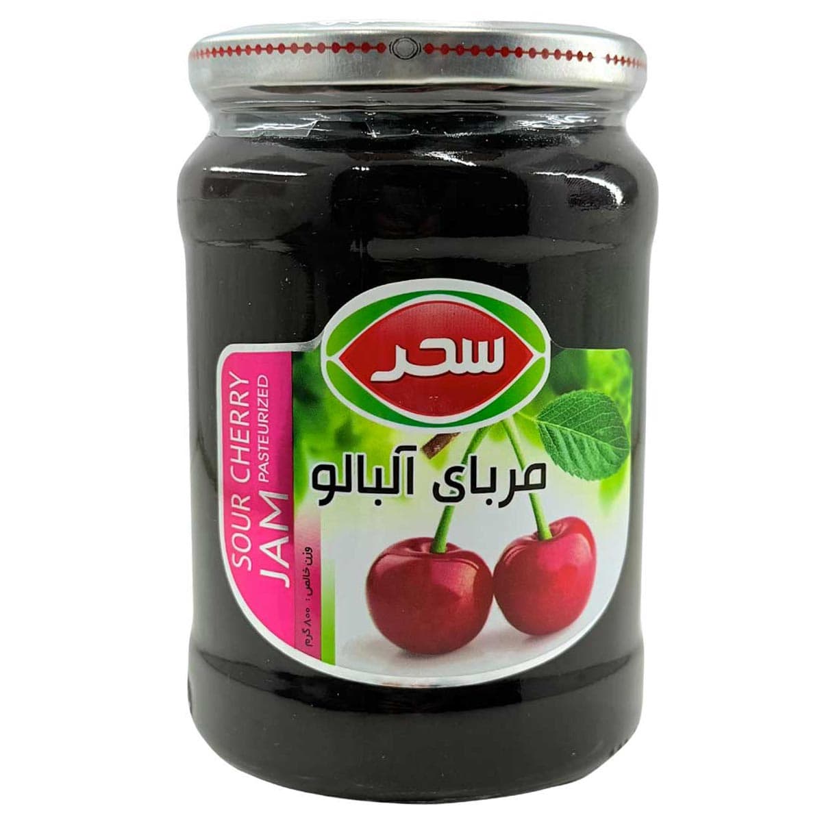 مربای آلبالو شیشه سحر 800 گرم