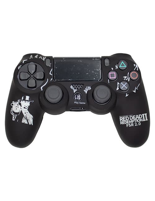 روکش محافظ دسته PS4 لیزری مشکی سفید طرح رد دد ریدمپشن 2