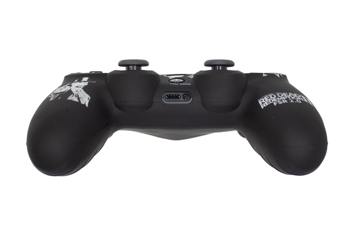 روکش محافظ دسته PS4 لیزری مشکی سفید طرح رد دد ریدمپشن 2 — تصویر ۳