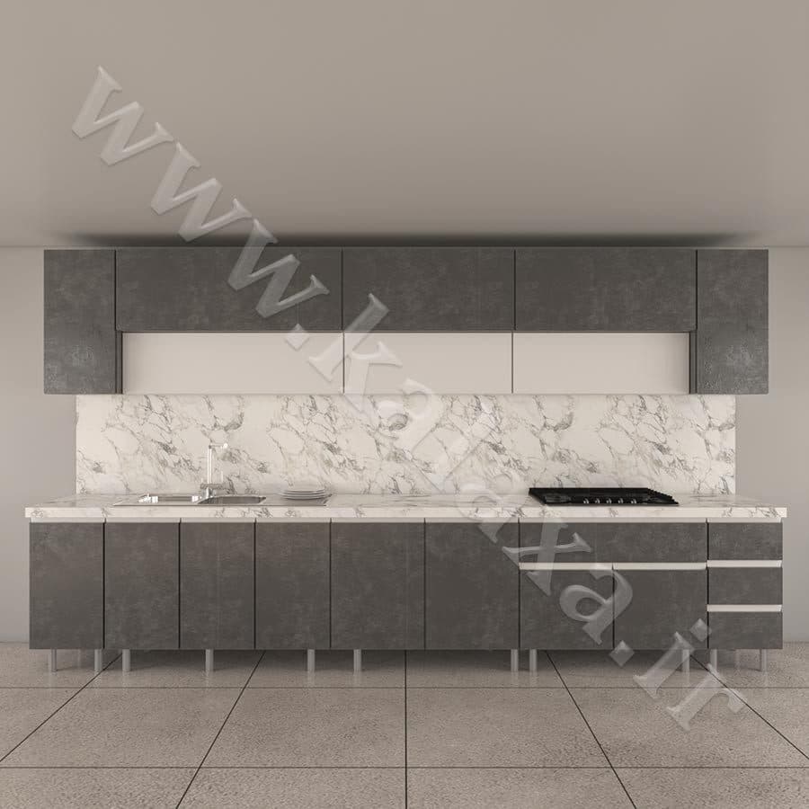 کابینت پله ای آماده ام دی اف ۴ متری دستگیره مخفی