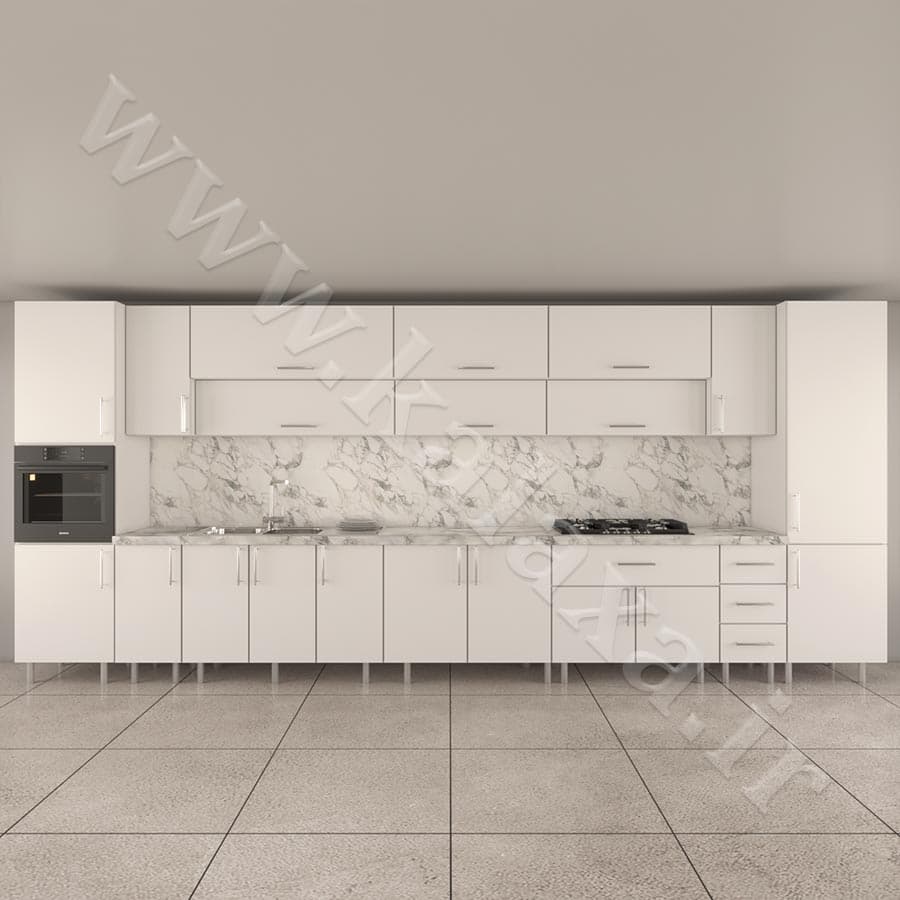 کابینت پله ای آماده نئوپان 5/2 متری دستگیره ای+کابینت ایستاده و فر — تصویر ۲