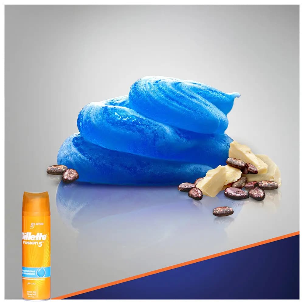 ژل اصلاح مرطوب کننده پوست Fusion5 ژیلت 200ml — تصویر ۲