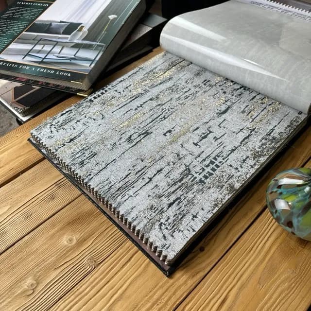پرده شانل طرح پتینه اتوبانی-رنگ آبی