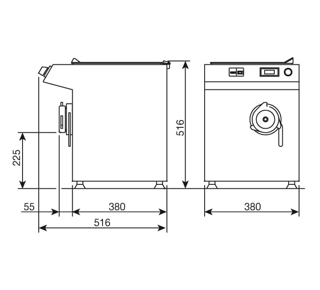 چرخ گوشت نیمه صنعتی مینروا مدل C/E R22 — تصویر ۵