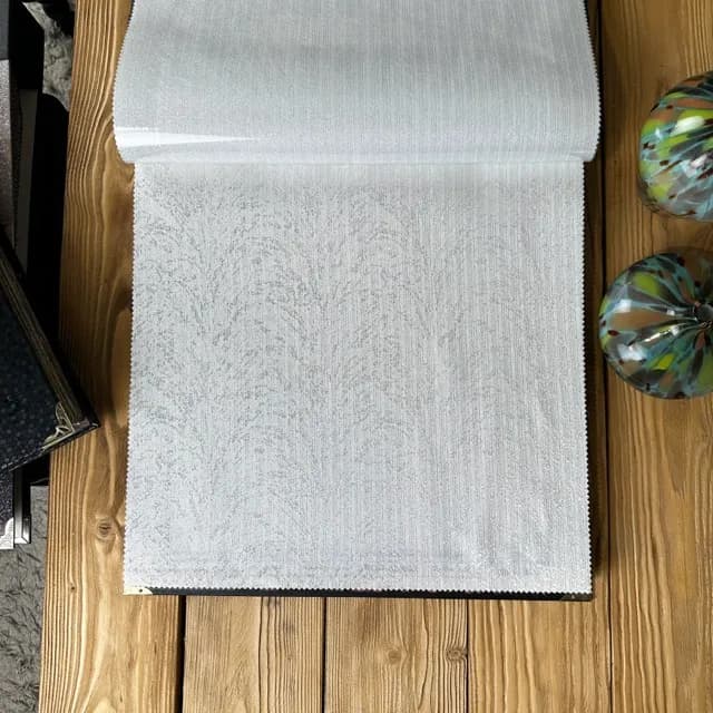 حریر طرح جناقی محو تم پتینه نخ سیم نقره ای — تصویر ۴