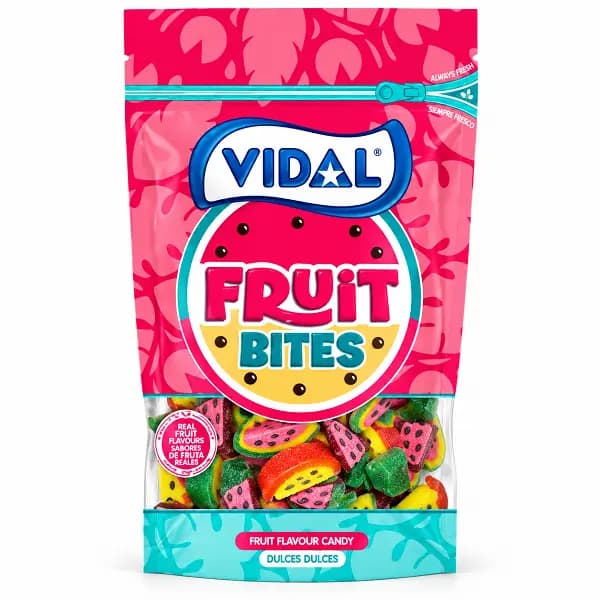 پاستیل بدون گلوتن اسپانیایی ویدال Vidal Jelly fruit bite مدل هندوانه — تصویر ۲