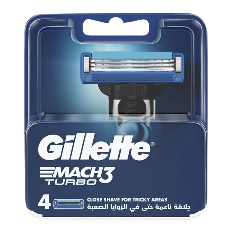 یدک خودتراش 3 تیغه 4 عددی Mach 3 Turbo ژیلت