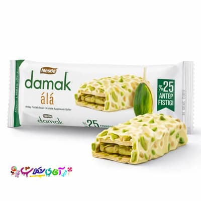 ویفر شکلات شیری پسته ای داماک DAMAK ALA