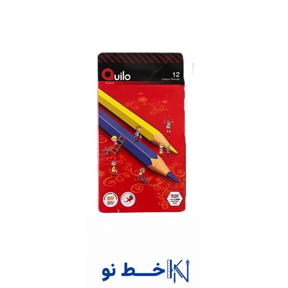 مداد 12 رنگ فلزی کویلا