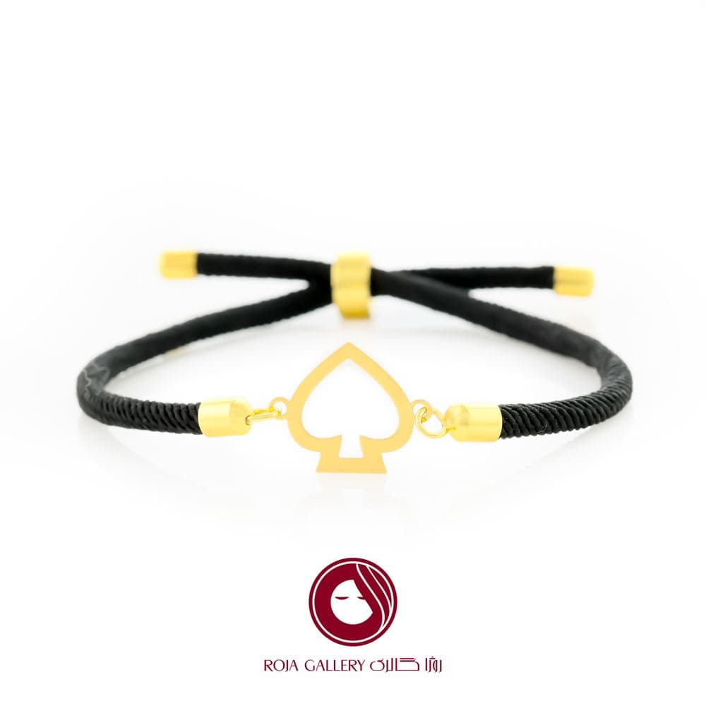 دستبند بند و طلا طرح برگ – کد CB – 81216
