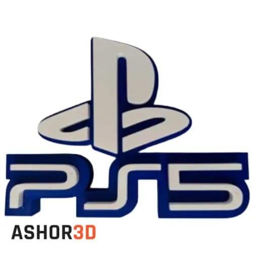 استند دکوری طرح لوگو و نوشته PS5 | چاپ سه‌بعدی Ashor3D — تصویر ۲