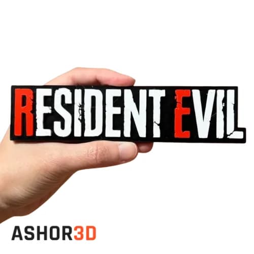 دکوری لوگو Resident Evil | استند گیمینگ چاپ ۳ بعدی