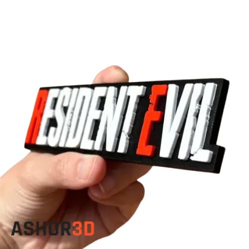 دکوری لوگو Resident Evil | استند گیمینگ چاپ ۳ بعدی — تصویر ۲