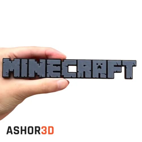 دکوری لوگو Minecraft | استند رومیزی گیمینگ Ashor3D