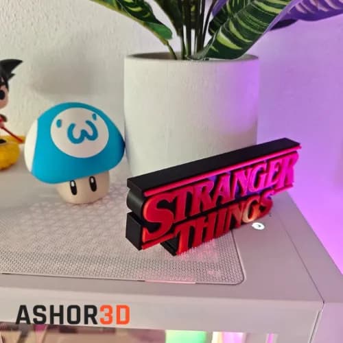 دکوری سه بعدی لوگو Stranger Things (تولید اختصاصی Ashor3D) — تصویر ۳