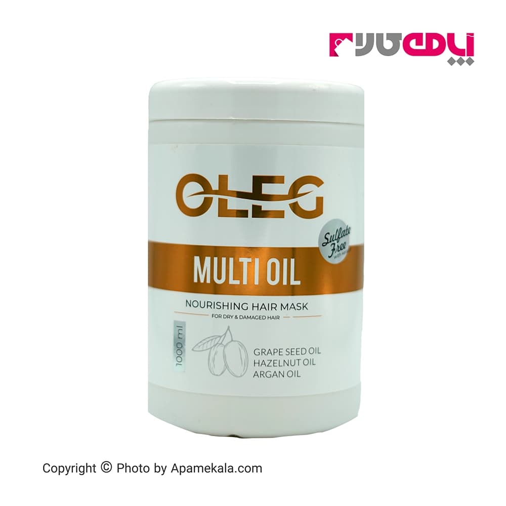 ماسک داخل حمام اولگ OLEG مناسب مو خشک و آسیب دیده – حجم 1000ml