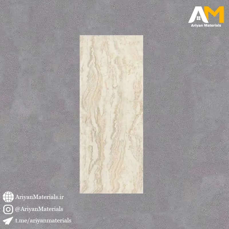 سرامیک دیواری طرح تراویتا کرم 100*40