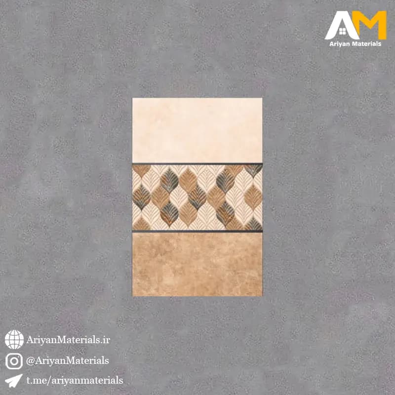 سرامیک دیواری طرح گراش کرم سرو طرح 2