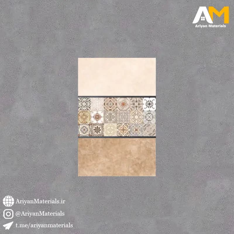 سرامیک دیواری طرح سایه کرم