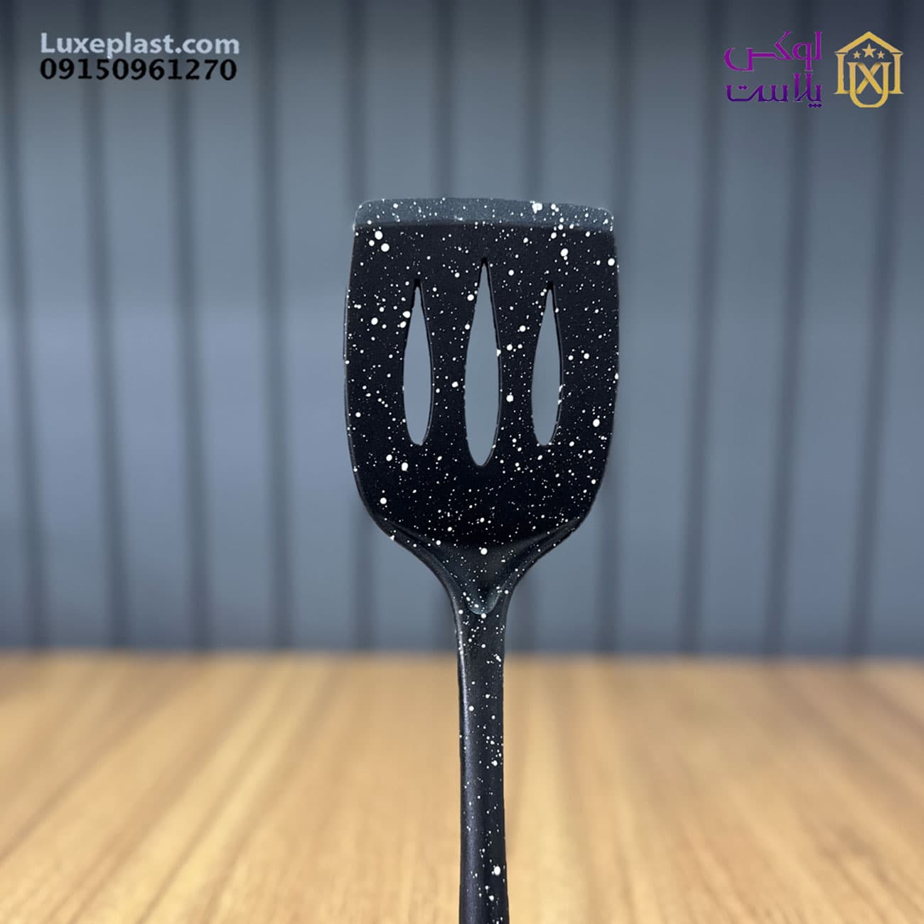 کفگیر شیاردار چوب سیلیکون گرانیت شنگیا کد 2857 — تصویر ۲