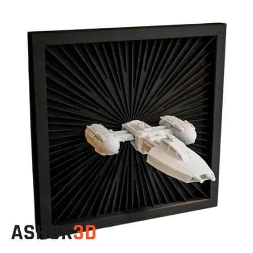 دکوری سه بعدی جنگنده Y-Wing | تابلو دیواری Ashor3D — تصویر ۳