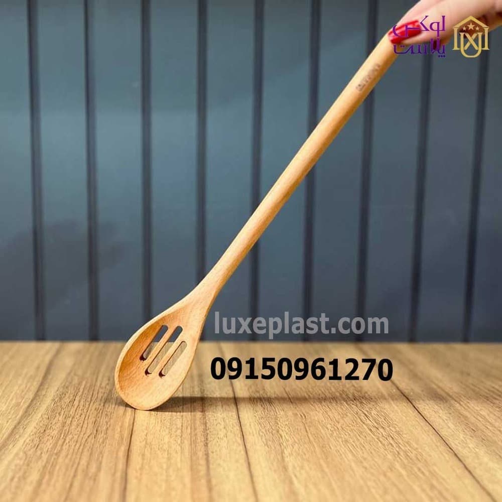 قاشق چوبی شیاردار لیمون 2339 — تصویر ۲