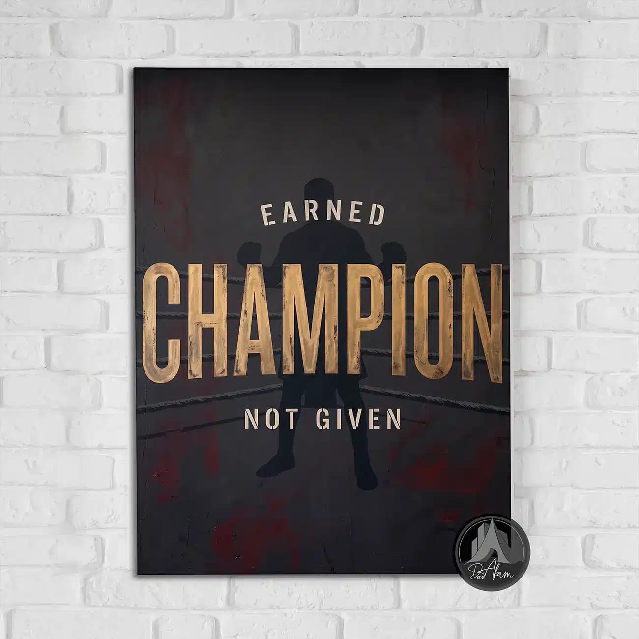 تابلو تایپوگرافی بوکس CHAMPION کد DA-(8036) | دکور ورزشی — تصویر ۷