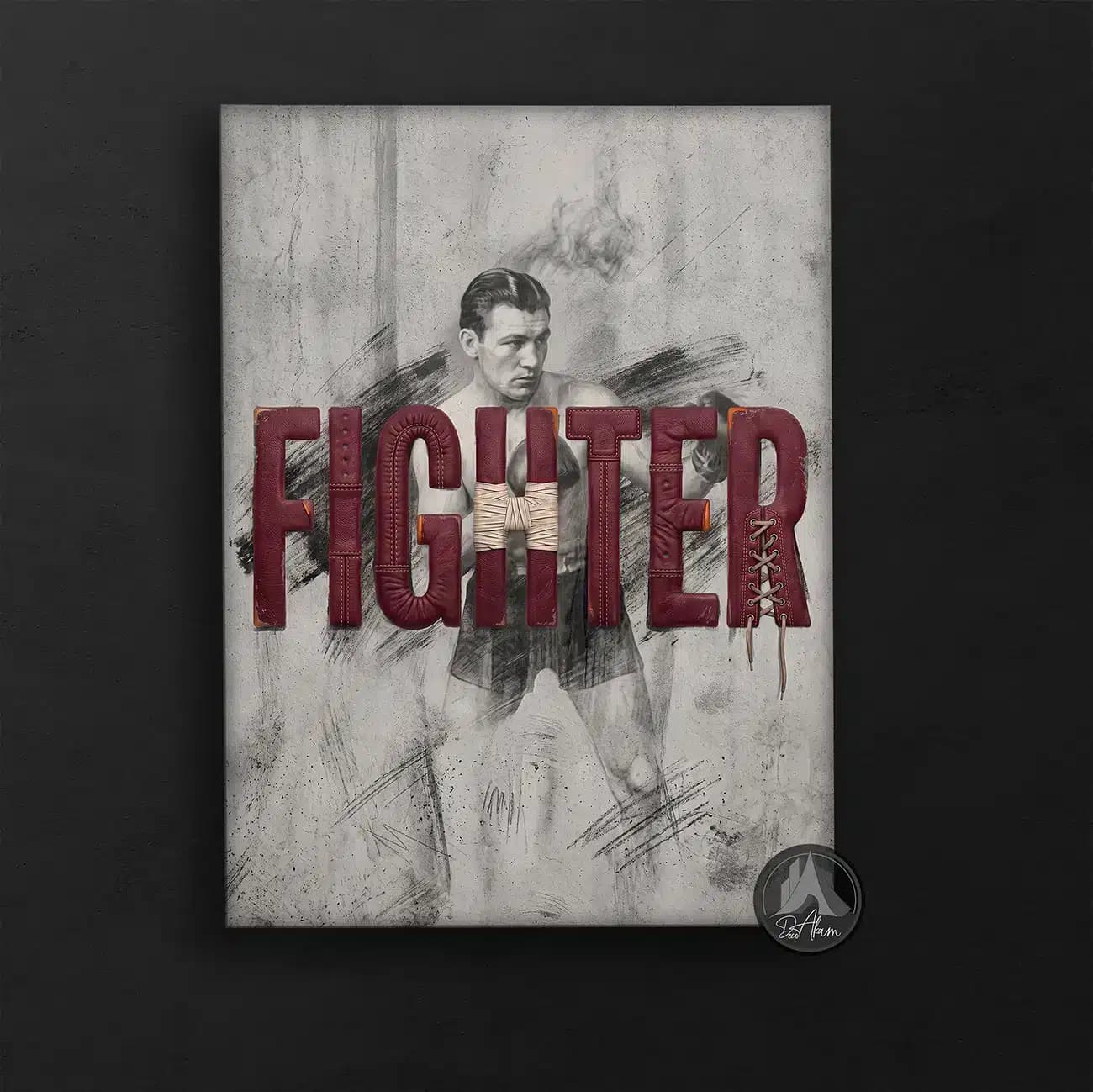 تابلو بوکس طرح Fighter کد 8023 – DA | دکور باشگاه رزمی — تصویر ۶