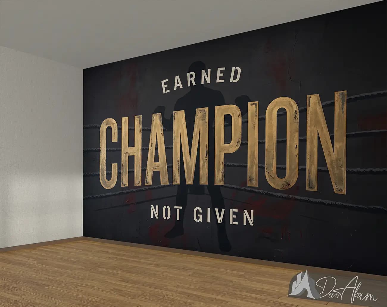 پوستر دیواری تایپوگرافی بوکس CHAMPION کد DA-(8036) | دکور ورزشی — تصویر ۲