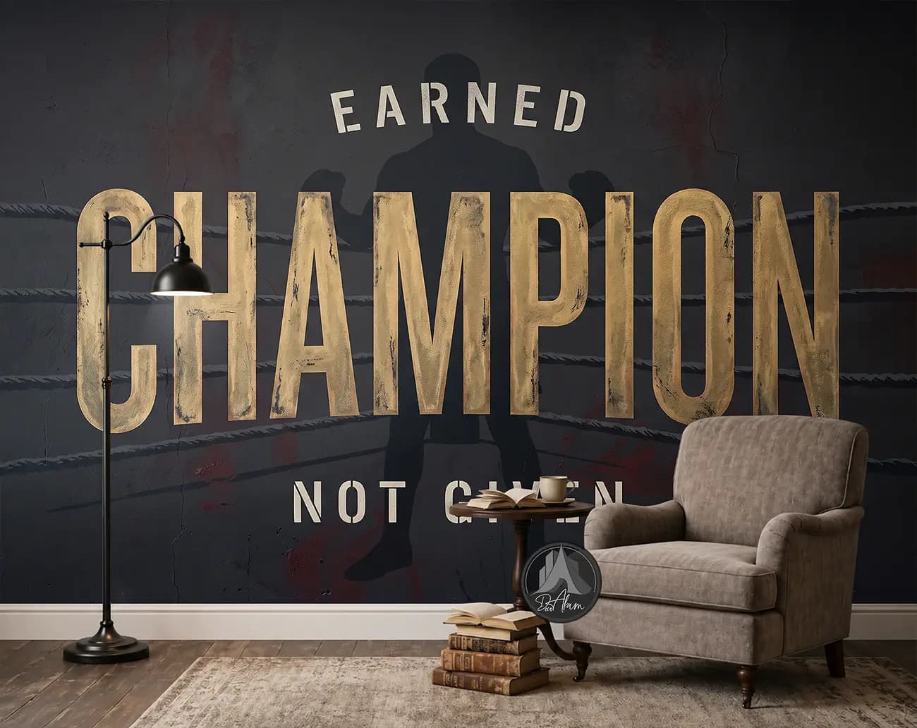 پوستر دیواری تایپوگرافی بوکس CHAMPION کد DA-(8036) | دکور ورزشی — تصویر ۴